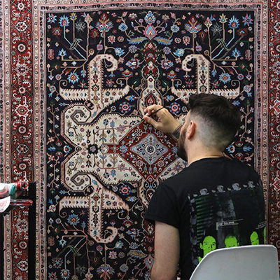 نقاشی هایی به سبک فرش ایرانی