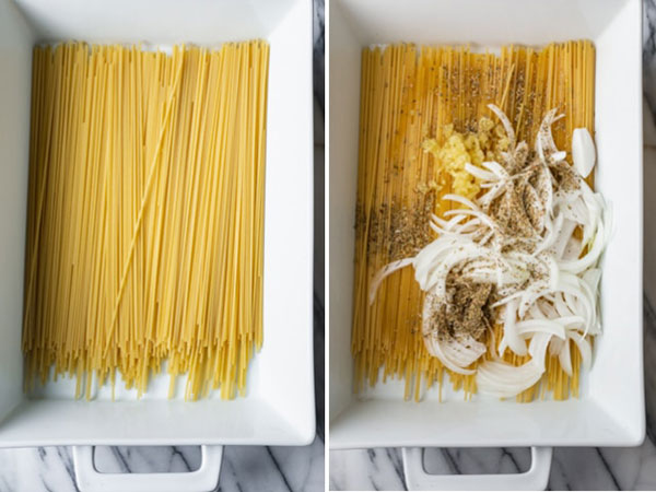 طرز تهیه اسپاگتی در فر