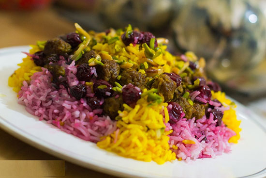کته آلبالو ؛غذای مجلسی ایرانی