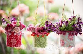 آموزش ساخت گلدان های آویز بهاری