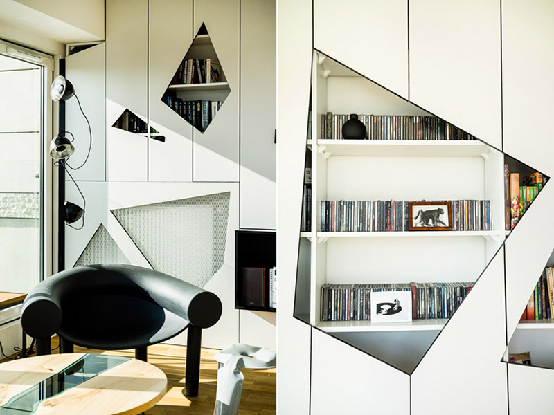 برش های هندسی هنری و جذاب در طراحی آپارتمان