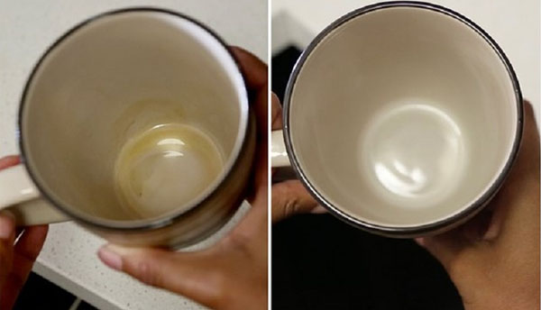 چگونه لکه چای و قهوه را از روی فنجان تمیز کنیم ؟