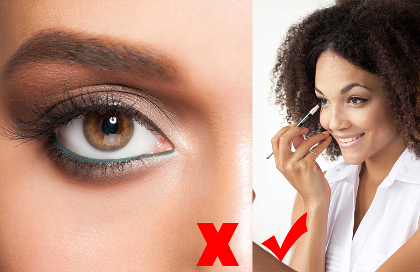 جلوه آرایش زمستانی با خط چشم سیاه بیشتر از خط چشم رنگی است.