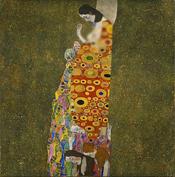 نقاشی رنگ روغن و ورق طلا اثر گوستاو کلیمت