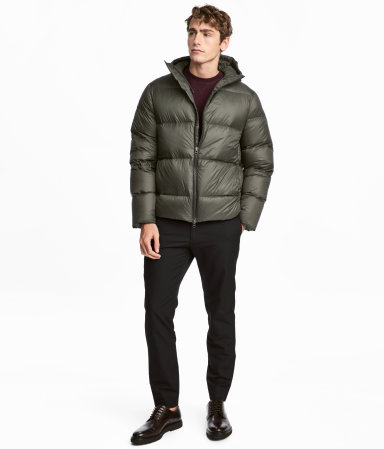 Hooded Down Jacket - کاپشن های جدید مردانه H&M