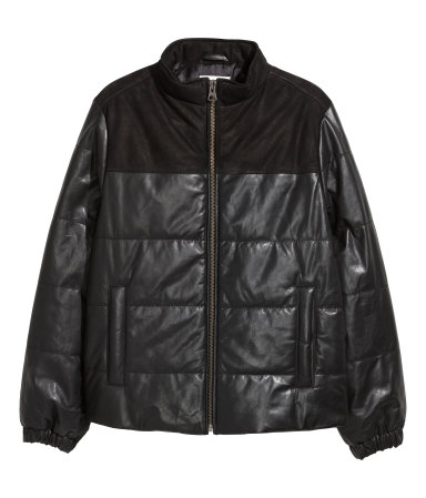 Padded Leather Jacket- کاپشن های جدید مردانه H&M
