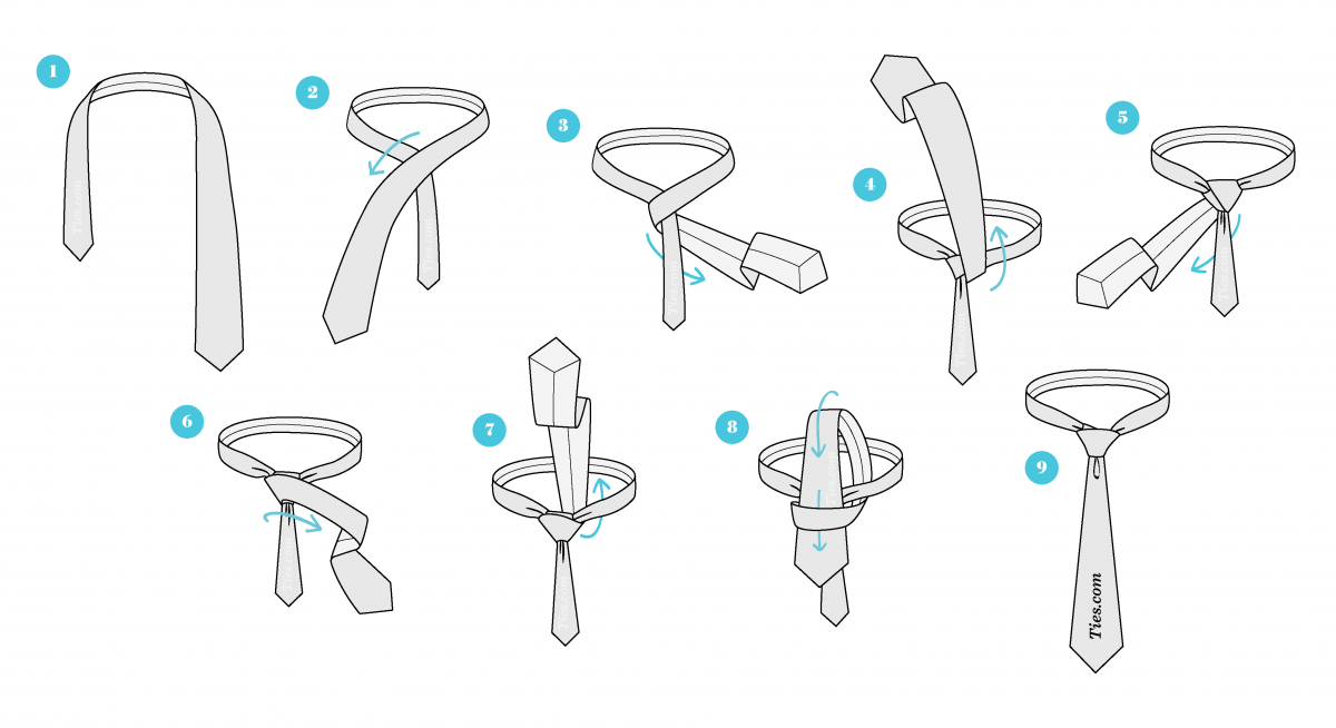 آموزش بستن کراوات دو گره به صورت